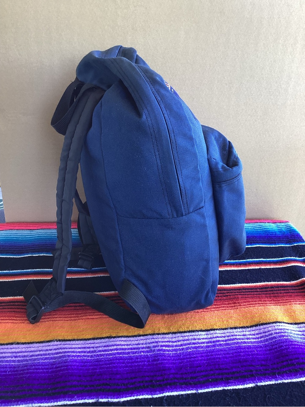Vintage 90s Jansport day pack Backpack made in USA blue - Picture 7 of 16